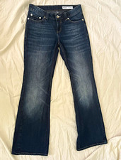 Bershka Damen Jeans Blau Denim Gr. EU 38 Norm...