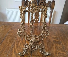 Vintage French Rococo Style Gilt Metal Picture Frame With Cherub