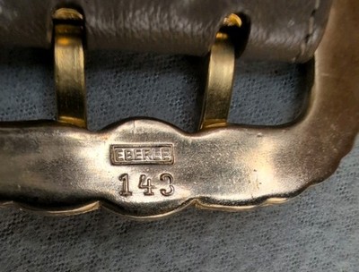 Vintage Carlos Falchi 024 Leather Belt Brown Gold Western  display picture 1