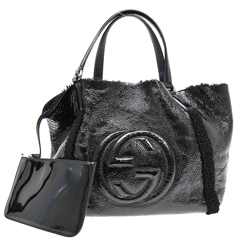 Gucci Black PVC GG Handbag 282309 525040 NQ09153