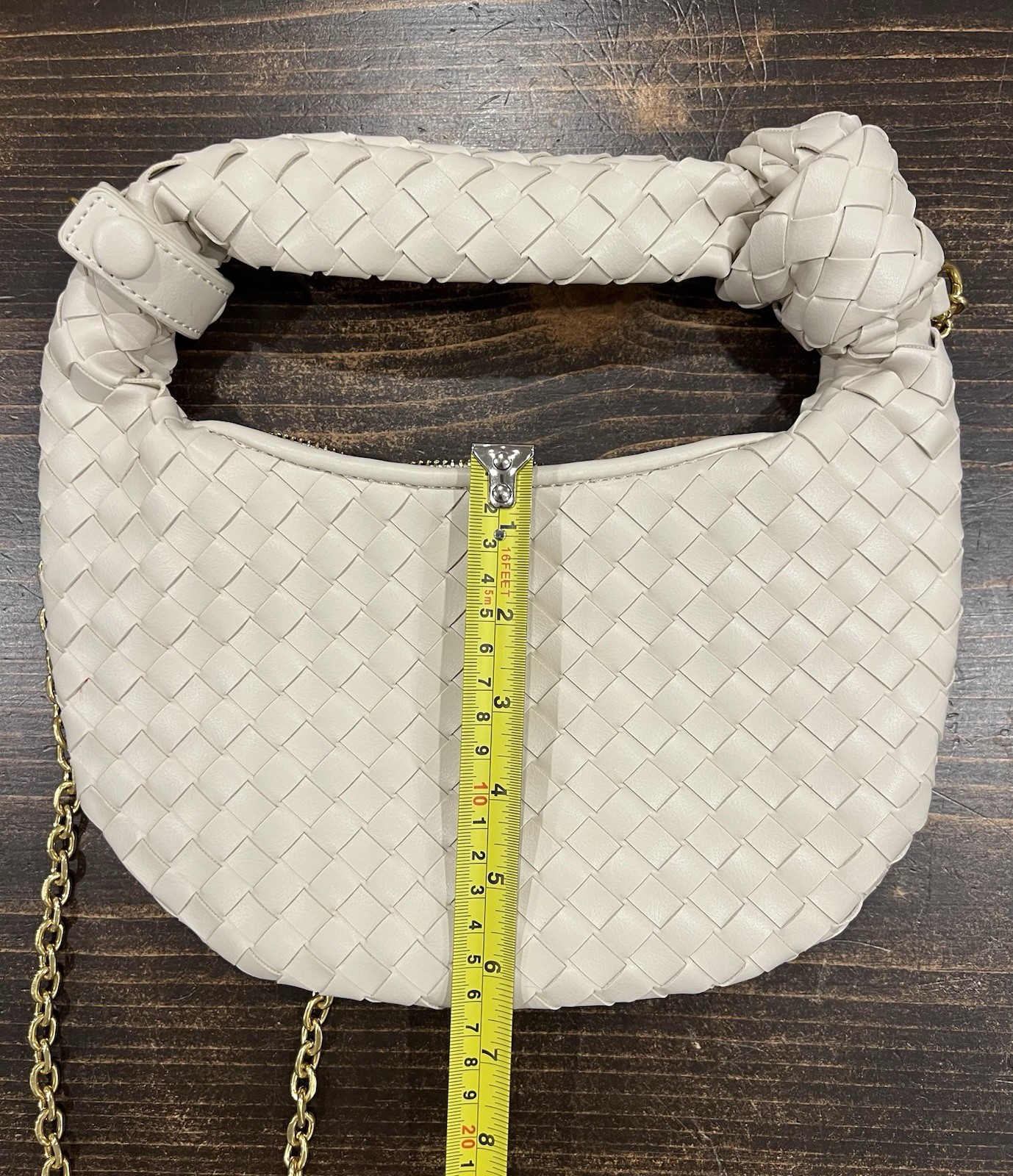 Off White Knotted Woven Handbag — image 10