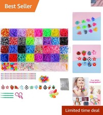 2500 Rubber Band Bracelet Kit,Loom Bands Kit,32 Colors,Bracelet Making Kit