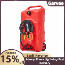 15 Gallon Portable Gas Tank on Wheels with Siphon Pump Transfer Caddy