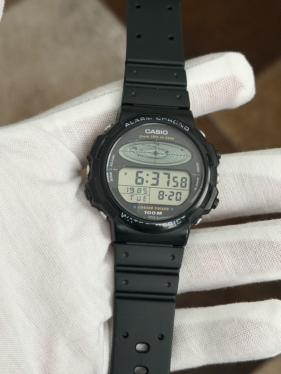 Rare Vintage Casio Cosmo Phase CGW-50 Men's Digital Astronomy