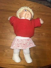 Vintage 1984 Cabbage Patch Kids Blonde Hair Blue Eyes Two Dimples Cloths