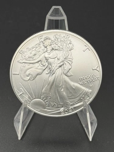 2021 1 oz American Silver Eagle Coin (BU, Type 2) 0.999 Fineness - B
