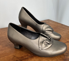 HOTTER Pewter Leather 'Donna' Shoes UK 5/38 EXF Extra Wide