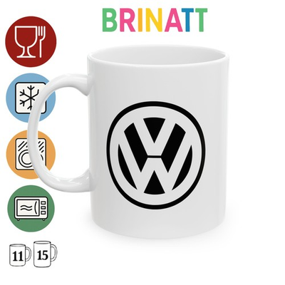 #ad Ceramic Mug Volkswagen Black Cars Funny Coffee Lover Gift Tea Cup Office $15.99
