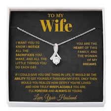 To My Wife Necklace, Christmas Gifts For Women, Anniversary Gift For Wife
