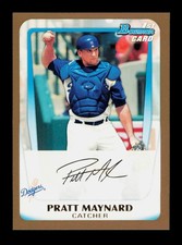 2011 Bowman Draft Picks & Prospects #BDPP5 Pratt Maynard Prospects Gold Dodgers