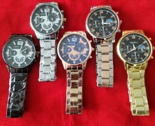 Set 5 NEW Men's Watches CLOSEOUT CLEARANCE OVERSTOCK SALE DEAL Lot SSS