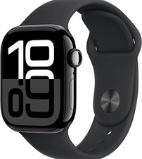 Apple Watch Series 10 (GPS + LTE) 46MM Jet Black Aluminum Case Black Sport Band