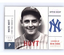 2001 Upper Deck Legends of New York Yankees Waite Hoyt #121