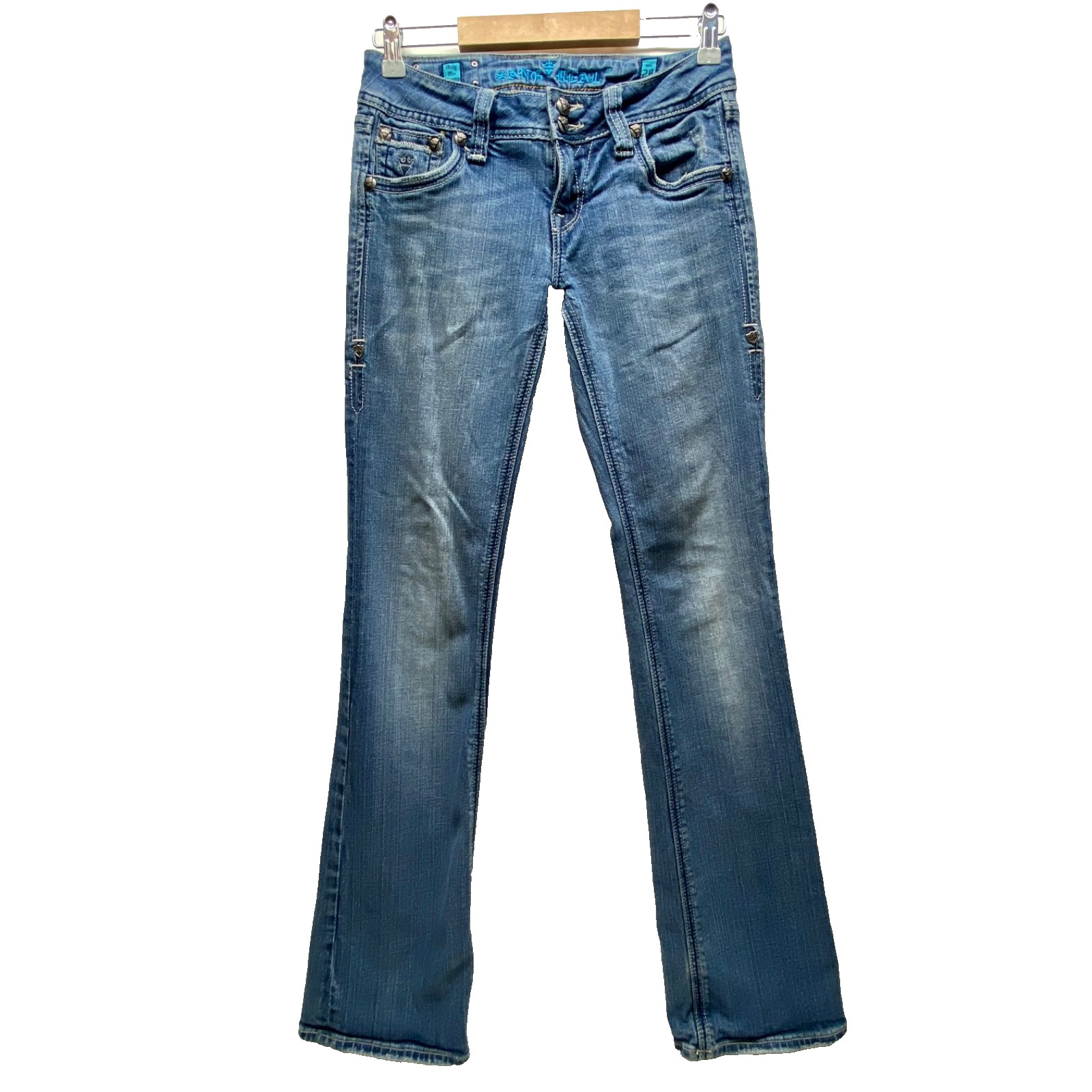 Vintage Sang Real Jeans Women's 28 Blue Only Chosen Bootcut Low Rise Y2K Denim