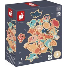 Jeu d'éveil - Magnets - Bois - Aimantés - Les fonds marins - Dès 2 ans - Janod