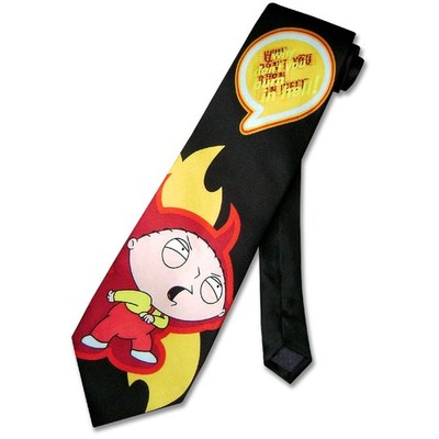FAMILY GUY SILK Neck Tie Why Don't You Burn in Hell Mens NeckTie