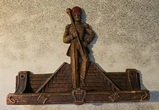 Vintage Orna Wood BAND LEADER Towel Rack Made In USA Mid Century