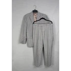 Jack Victor Suit Mens 42/36S Gray Pinstripe Italian Wool Two Button Professional