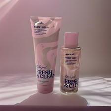Victoria's Secret PINK Glazed Fresh  Clean Fragrance Mist  Body Lotion Set