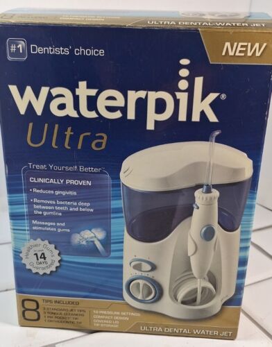 Nuevo hilo dental WATERPIK ULTRA WATER JET WP-100W hilo dental de agua blanco y azul🟢 - Imagen 1 de 7
