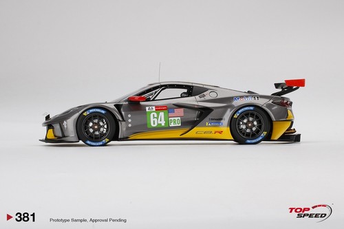 CORVETTE C8.R NO.64 CORVETTE RACING 2021 LE MANS 24HR - TOPSPEED TS0381 1/18 - Picture 3 of 6
