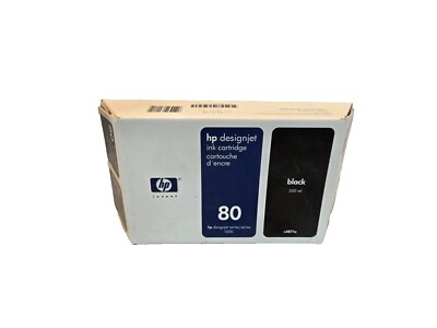 Genuine HP 80 Black 350ml Ink Cartridge C4871A DesignJet 1000