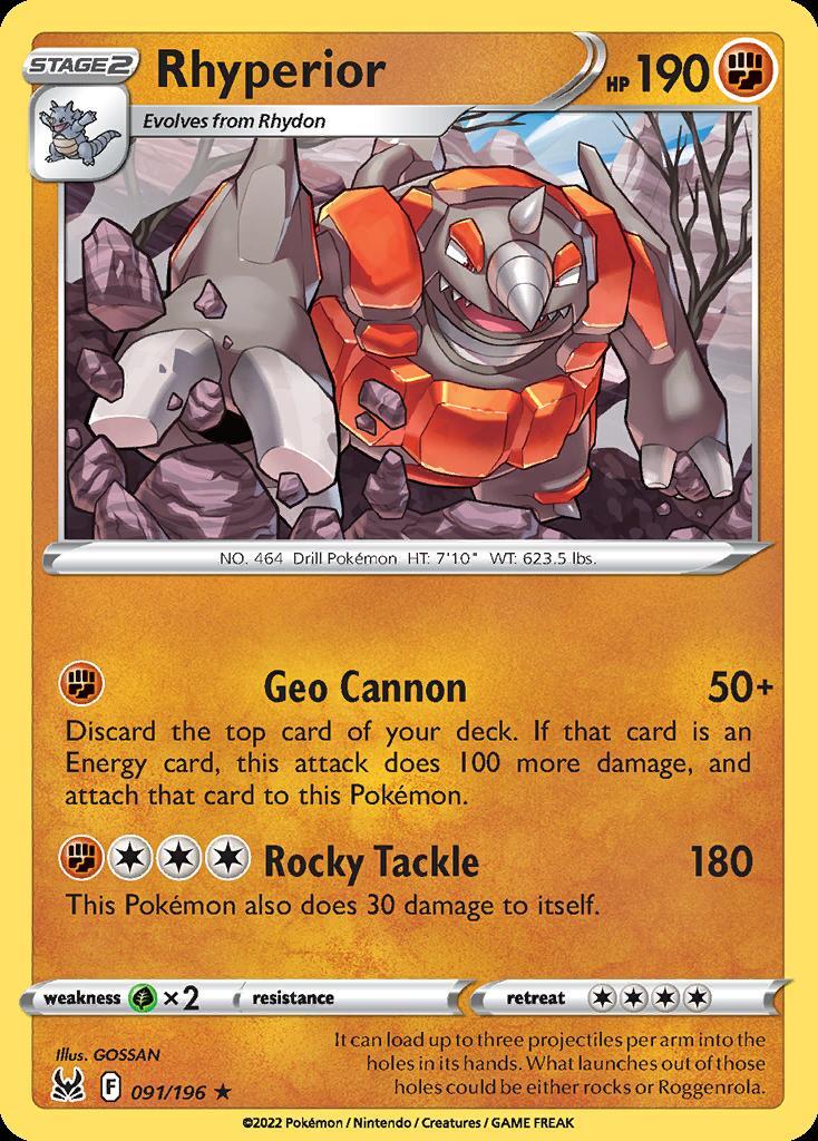 Pokemon Rhyperior (91/217) Lost Origin LP