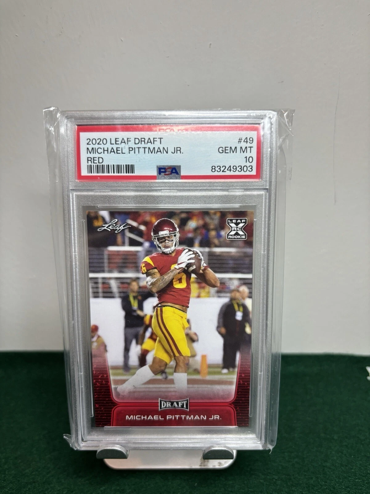 Michael Pittman Jr. Leaf Draft #49 Red