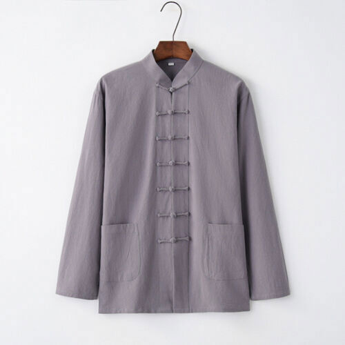 Men Chinese Traditional Kung Fu Tai Chi Coat Tang Suit Uniform Jacket Clothing C - Picture 46 of 60