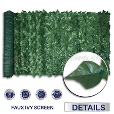4'x14' Artificial Hedge Ivy Leaves Privacy Fence Screen Panel Wall Outdoor Decor