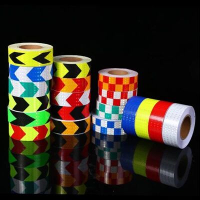 Car Truck Reflective Sticker Night Anti-collision Warning Sign Strip Decoration