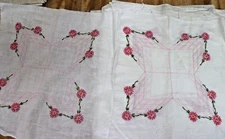 TWELVE 17" Square Vintage Embroidered Quilt Blocks,  Molter Reinhard Co #6000