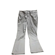 Dockers Idial Fit Khaki Pants Women 14 Flat Front 100 Cotton Tan Straight Leg