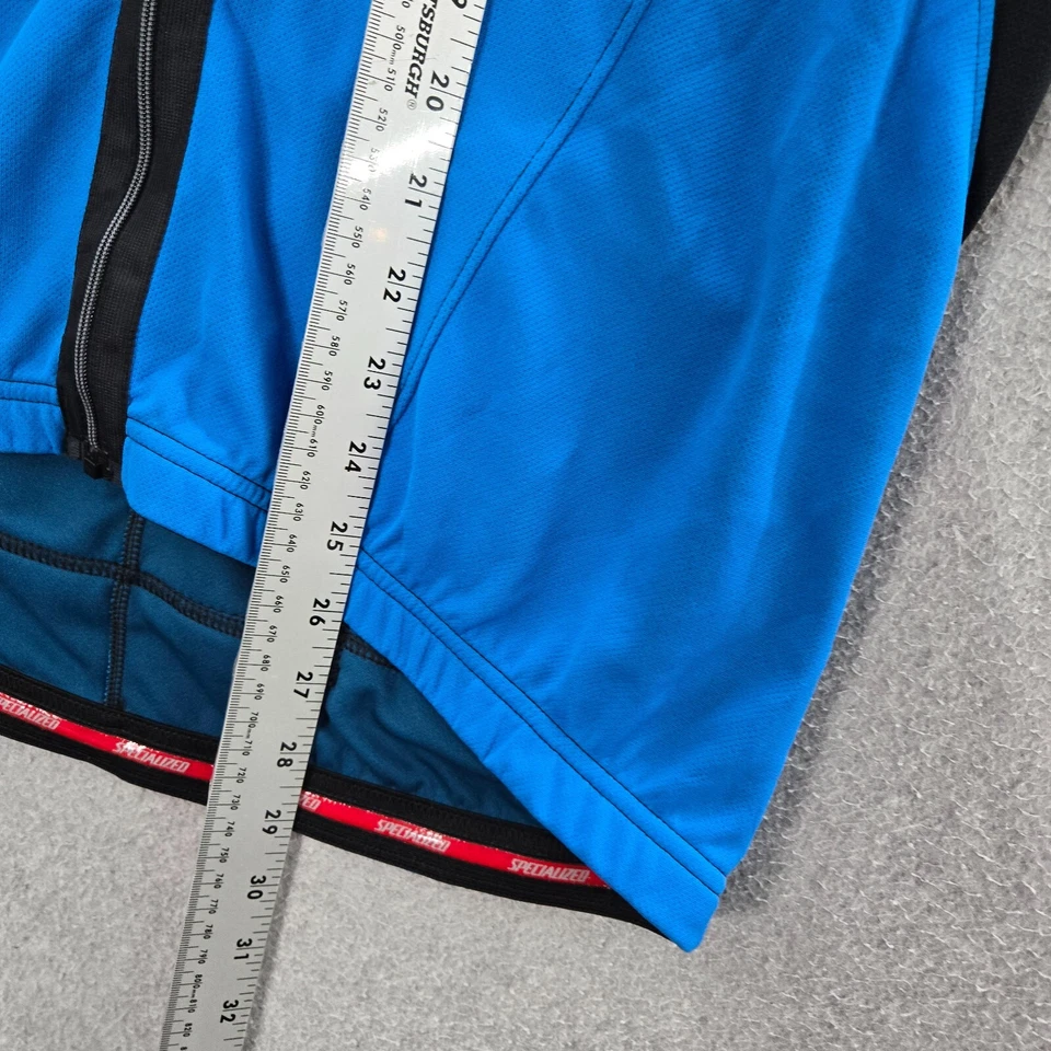 Camiseta deportiva Specialized para hombre grande azul camiseta de ciclismo bloques de colores cremallera completa Foto 3 de 4