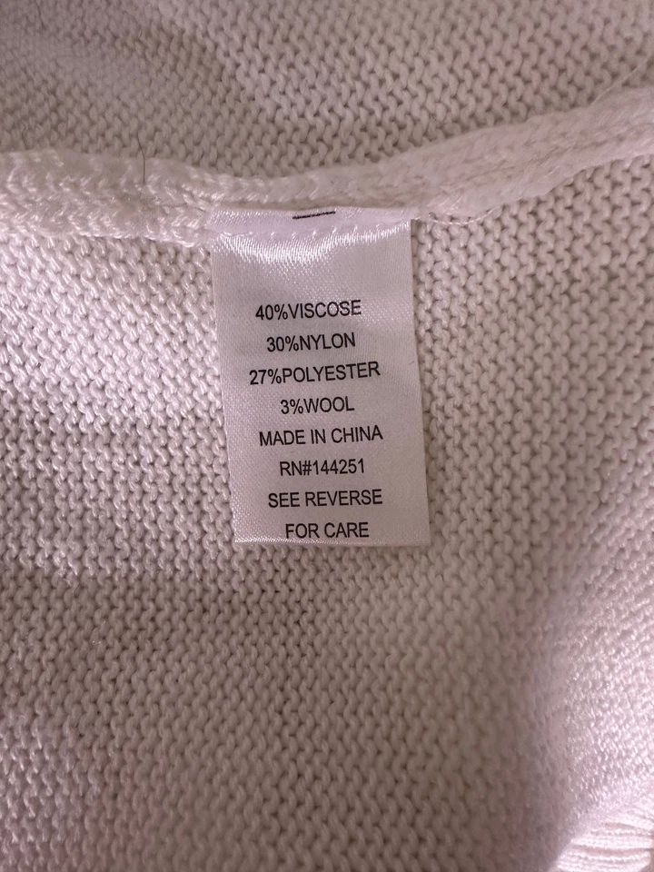 C&C CALIFORNIA white Anchor Nautical Sweater Women's XL - Image 4 of 4