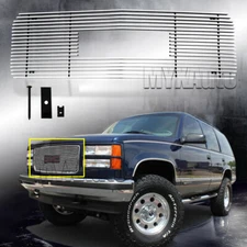 Fits 94-99 GMC Yukon/Suburban/Pickup Billet Grille Upper Grill Insert Chrome