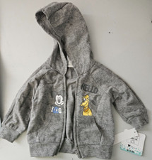 Disney Baby Gray Hoodie W/Pluto Mickey US Size 03-06 Months/Children's Apparel