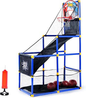 Arcade Basketball Game Set with 4 Balls & Hoop for Kids Sports Party Game