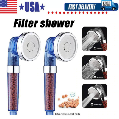 #ad Filtered Shower Head with Handheld3 Spray Modes High Pressure Water Saving Soft $5.98