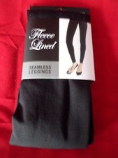 1 Pair Gold Medal  Seamless Womens Fleece Leggings Black Small/Medium