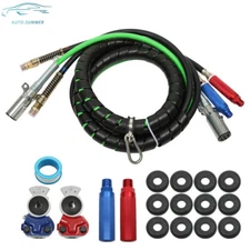 12Ft 3-in-1 Wrap Set Air Line Hose Assemblies For Semi Truck Tractor