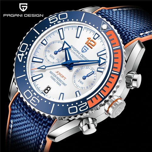 PAGANI design PD-1711 Orologio al Quarzo Sportivo Uomo Acciaio Inox  Impermeabile luxurio | eBay