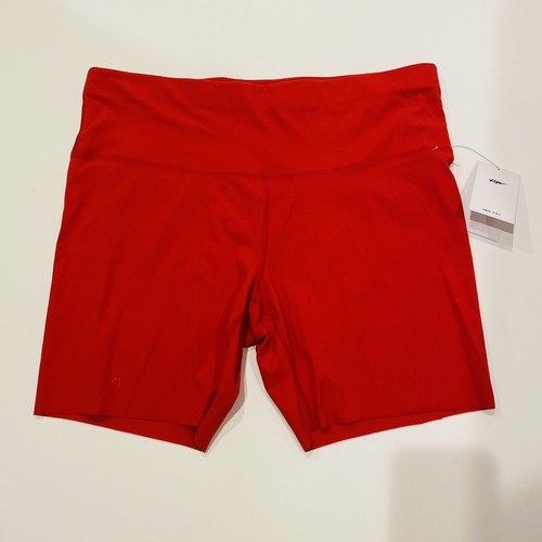 Pantaloncini alti Nike Yoga Luxe rossi 7" DC5417-687 taglie forti 2X - Foto 4 di 13
