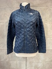 The North Face Women  s Dark Blue Quilted Insulated Full Zip Jacket Size M