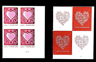 2014/2015 Choice of LOVE FOREVER Plate Blocks! MHN US Stamps! Hearts Valentines