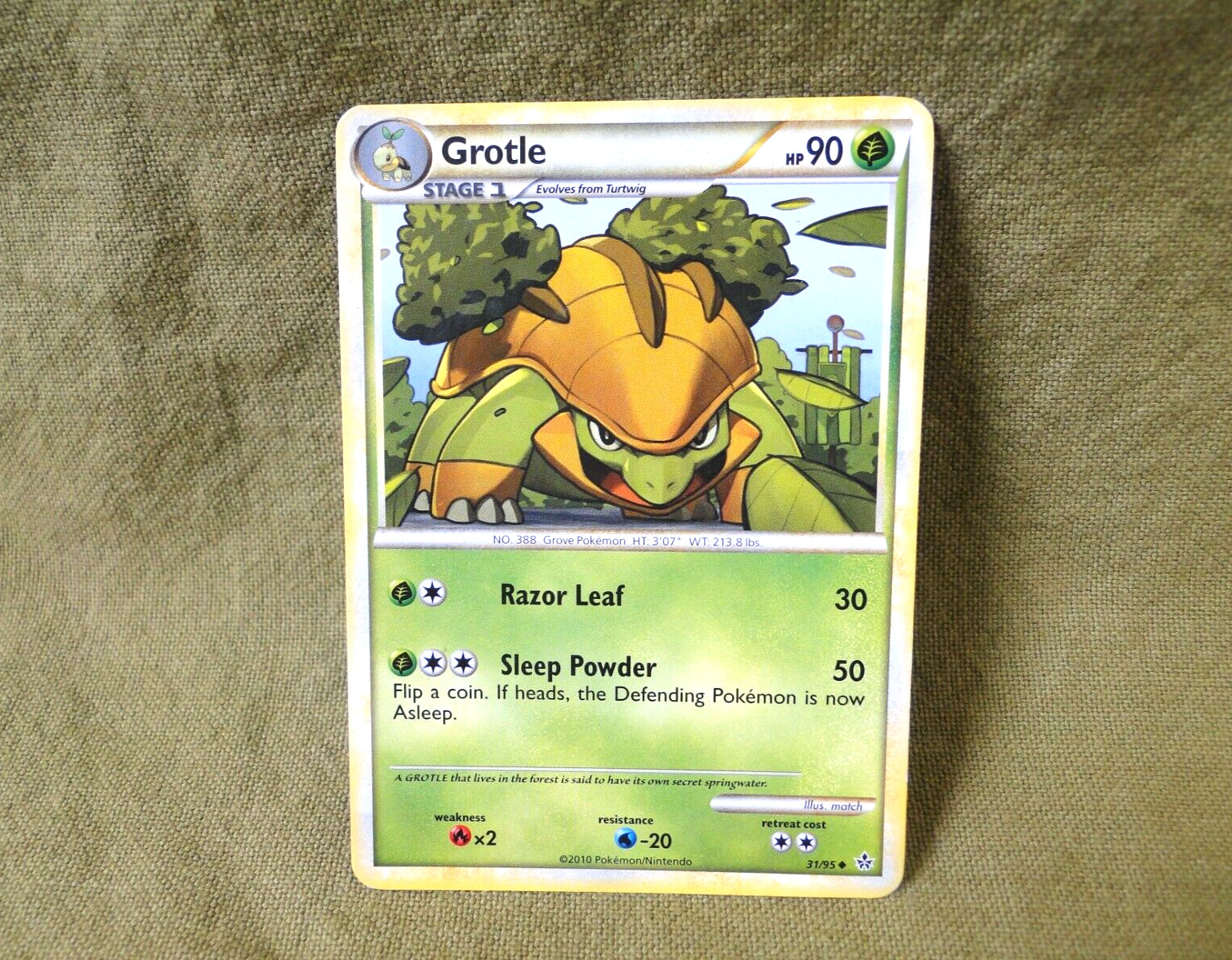 Pokemon Trading Card - Unleashed: Grotle 31/95