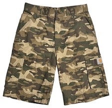 Carhartt Youth Boys Size 16 Camo Camouflage Cargo Shorts Adjustable Waist New