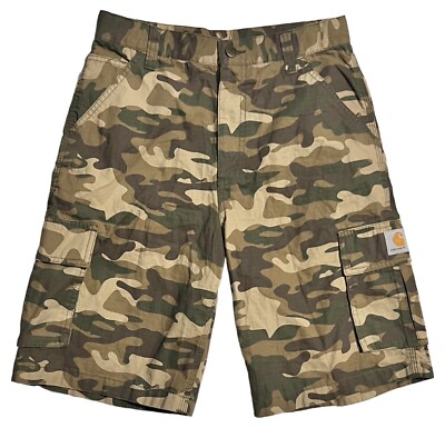 Carhartt Youth Boys Size 16 Camo Camouflage Cargo Shorts