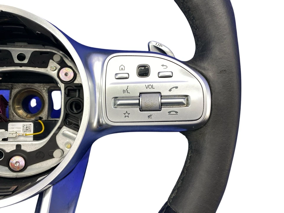 2018-2023 MERCEDES S63 FRONT LEFT DRIVER FLAT BOTTOM STEERING WHEEL LEATHER - Image 4 of 4