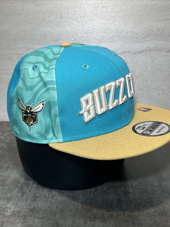 Charlotte Hornets 帽子 9Fifty 平沿帽 "Buzz City" 渐变拼字标志帽 H66 — 第 4/4 张图片